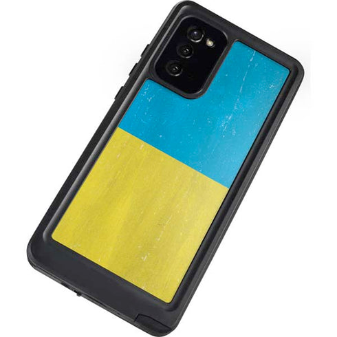 Ukraine Flag Distressed Galaxy Note20 5G Waterproof Case